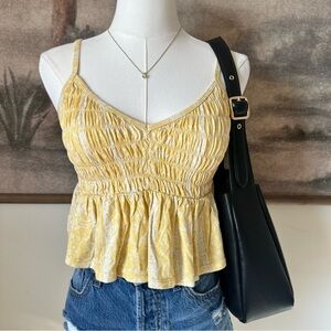 SO Yellow Smocked Camisole Top
